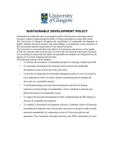SUSTAINABLE DEVELOPMENT POLICY