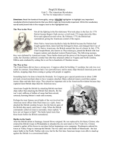PrepUS History Unit 2 - The American Revolution