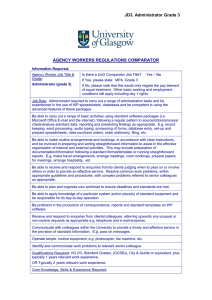 JD3. Administrator Grade 3  AGENCY WORKERS REGULATIONS COMPARATOR