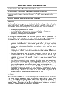 Learning and Teaching Strategy update 2008 @admin.gla.ac.uk