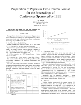 IEEE Conference Paper Template
