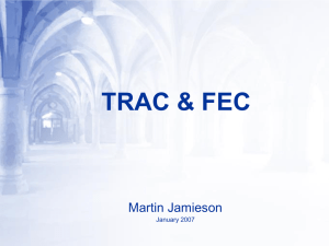 TRAC &amp; FEC Martin Jamieson January 2007