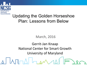 Updating the Golden Horseshoe Plan: Lessons from Below March, 2016 Gerrit-Jan Knaap