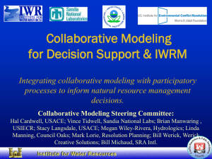 Collaborative Modeling for Decision Support &amp; IWRM