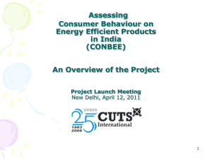 Assessing Consumer Behaviour on Energy Efficient Products in India