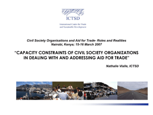 “CAPACITY CONSTRAINTS OF CIVIL SOCIETY ORGANIZATIONS