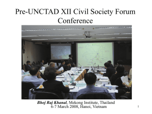 Pre-UNCTAD XII Civil Society Forum Conference Bhoj Raj Khanal