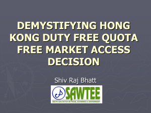 DEMYSTIFYING HONG KONG DUTY FREE QUOTA FREE MARKET ACCESS DECISION