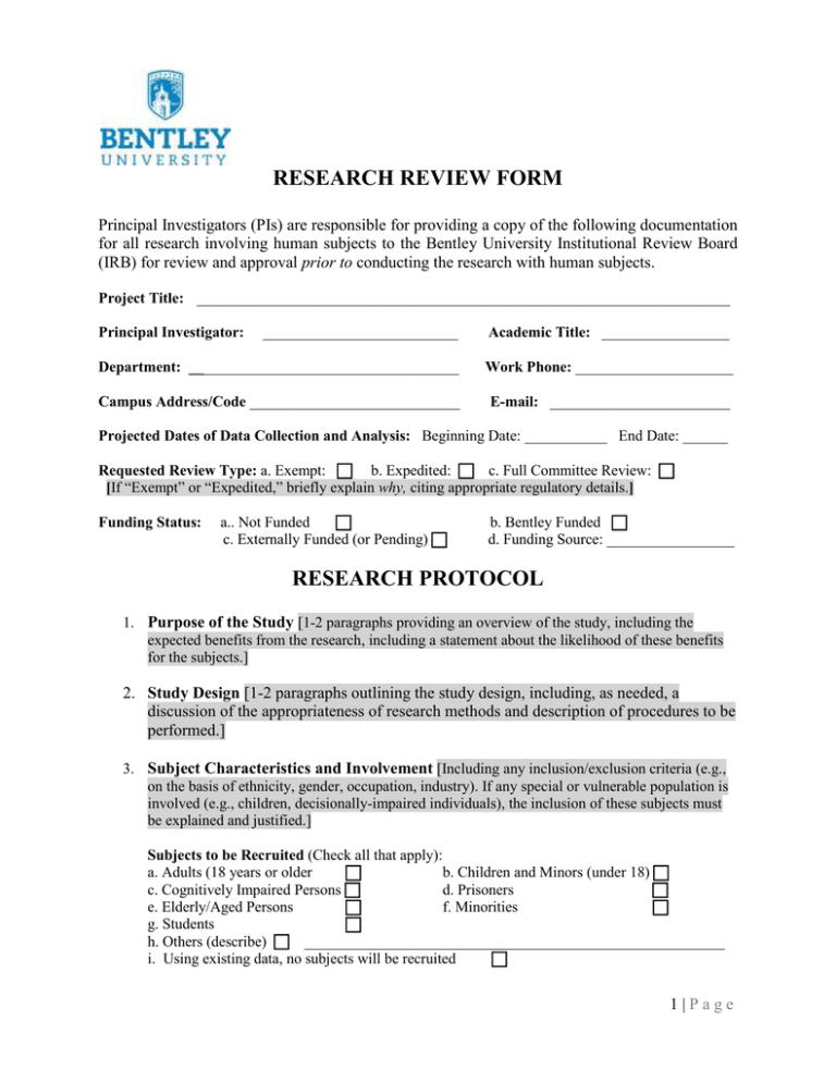 the research form