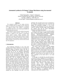 Automated synthesis of 8-Output Voltage Distributor using Incremental Evolution