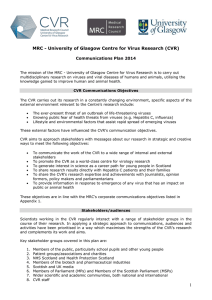 MRC - University of Glasgow Centre for Virus Research (CVR)