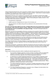 Visiting Postgraduate Researcher Policy