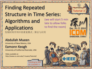 Finding Repeated Structure in Time Series: Algorithms and Applications