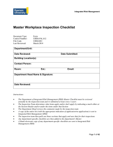 Master Workplace Inspection Checklist