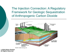 The Injection Connection: A Regulatory Framework for Geologic Sequestration