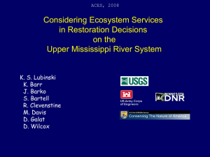 Considering Ecosystem Services in Restoration Decisions on the Upper Mississippi River System