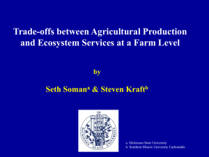 Trade-offs between Agricultural Production and Ecosystem Services at a Farm Level
