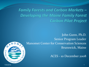 John Gunn, Ph.D. Senior Program Leader Manomet Center for Conservation Sciences Brunswick, Maine