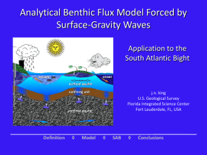 Analytical Benthic Flux Model Forced by Surface-Gravity Waves Application to the