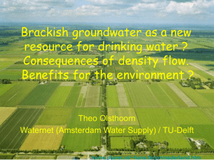 Brackish groundwater as a new resource for drinking water ?