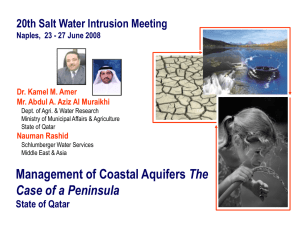 20th Salt Water Intrusion Meeting Dr. Kamel M. Amer