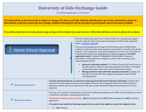 University of Oslo Exchange Guide