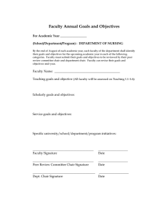Faculty Annual Goals and Objectives For Academic Year _________________