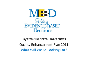 Fayetteville State University’s Quality Enhancement Plan 2011