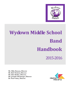Handbook Wydown Middle School Band 2015-2016