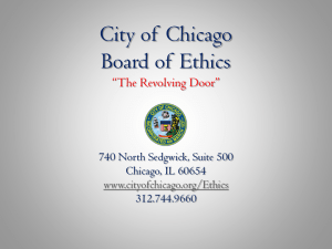 City of Chicago Board of Ethics “The Revolving Door”