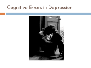 Cognitive Errors in Depression