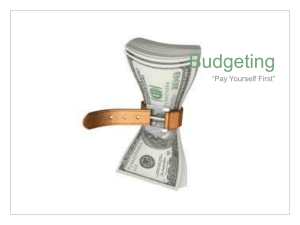 Budgeting “Pay Yourself First”