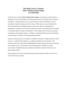 The Ruth Garvey Cochener Fink Visiting Professorships in Leadership