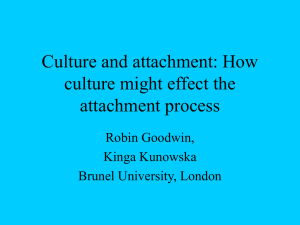 Culture and attachment: How culture might effect the attachment process Robin Goodwin,