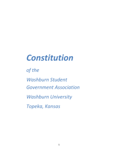 Constitution of the Washburn Student Government Association