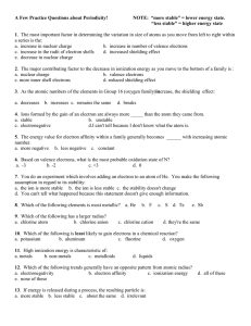 A Few Practice Questions about Periodicity!