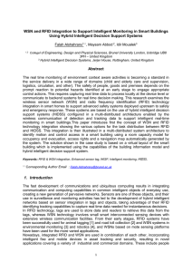 WSN and RFID Integration to Support Intelligent Monitoring in Smart... Using Hybrid Intelligent Decision Support Systems