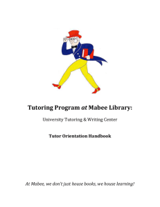 at University Tutoring &amp; Writing Center