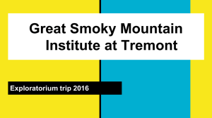 Great Smoky Mountain Institute at Tremont Exploratorium trip 2016