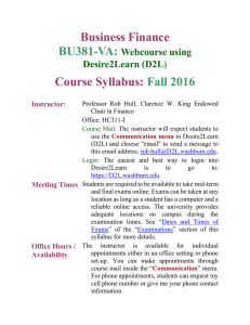 Business Finance Course Syllabus: BU381-VA: Fall 2016