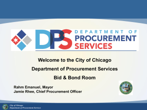 Welcome to the City of Chicago Department of Procurement Services