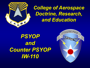 PSYOP and Counter PSYOP IW-110