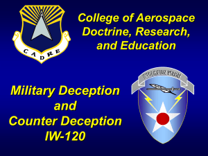 Military Deception and Counter Deception IW-120