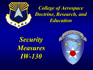 Security Measures IW-130 College of Aerospace