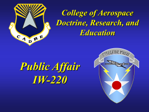 Public Affair IW-220 College of Aerospace Doctrine, Research, and