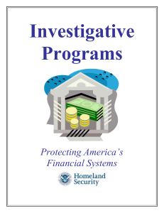 Investigative Programs  Protecting America’s