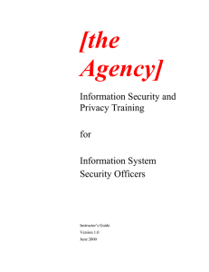 [the Agency]  Information Security and