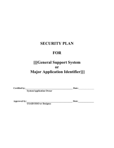 SECURITY PLAN  FOR [[[General Support System
