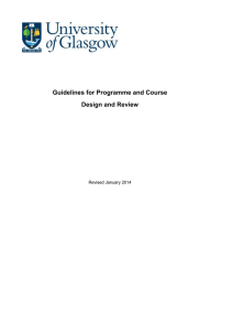 Guidelines for Programme and Course Design and Review Revised January 2014