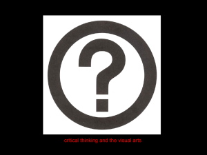 critical thinking and the visual arts